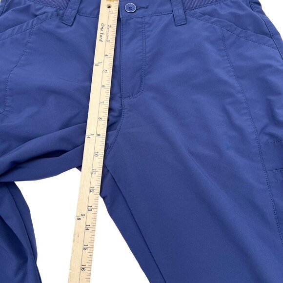 Lee Womens Relaxed Fit Mid Rise Cargo Capri Pants Medium Blue Polyester/Spandex - Picture 6 of 8